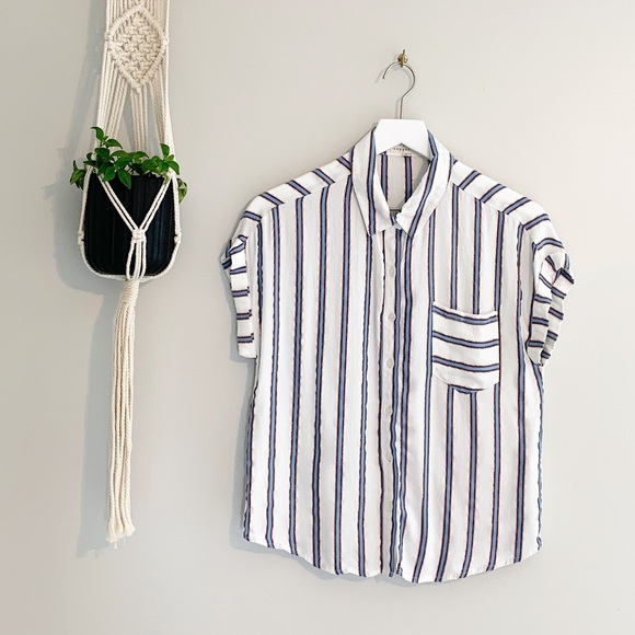 Copper Key Tops - NWOT Copper Key Striped Button Up Shirt